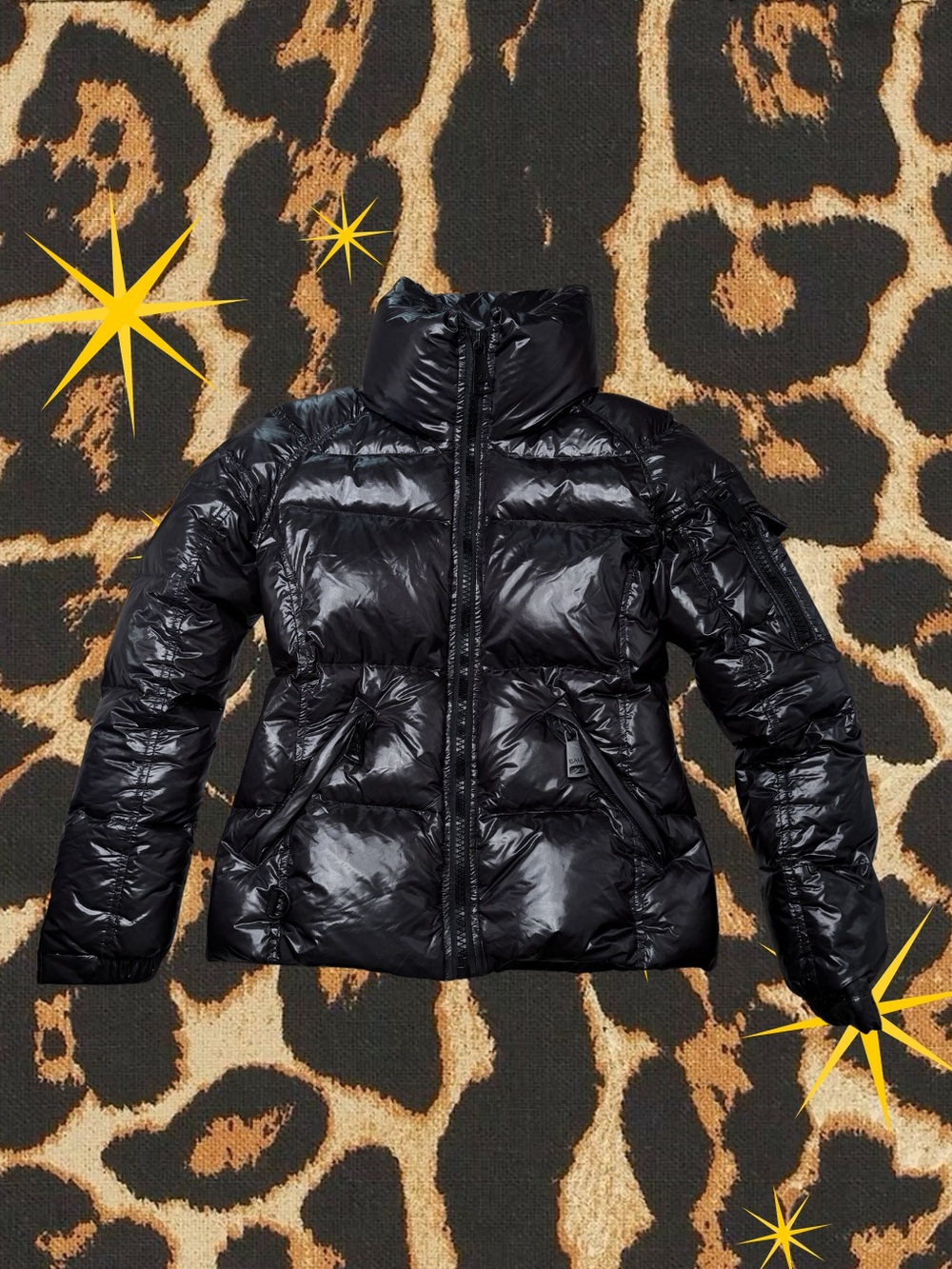 SAM. NEW YORK | Black Women's Puffer Jacket Lightweight Insulated Coat | XS
